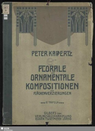 Florale und ornamentale Kompositionen für Flächenverzierung : 12 Tafeln in Lichtdruck