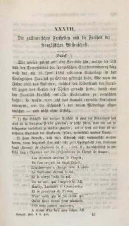 641-672 Die gallicanischen Freiheiten und die Freiheit der französischen Wissenschaft : III.