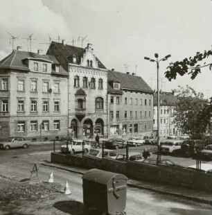 Schmöllnsche Straße. Nordseite, Ecke Johannisgraben