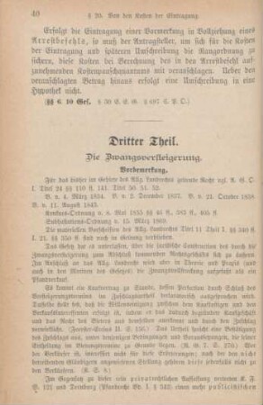 Dritter Theil. Die Zwangsversteigerung