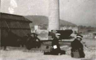 Die vom Polizeioberst geleitete Einsatzübung der Polizeien Mannheim, Heidelberg, Karlsruhe, Pforzheim und Freiburg bei Hassmersheim a. D. September 1928