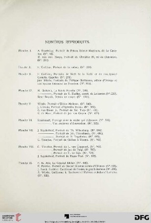 Numéros reproduits