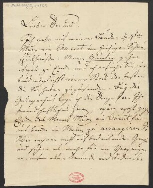 Brief an B. Schott's Söhne : 21.02.1822