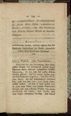 Rezension vorstehenden Buchs,[...]