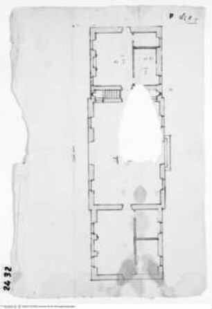 Rom, Vigna des Emanuelle Alfonsecca, Kasino, Grundriss des Piano nobile