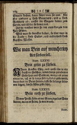 Wie man Bein auf mancherley Art färben soll.