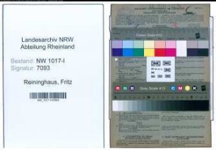 Entnazifizierung Fritz Reininghaus , geb. 08.07.1905 (Reisevertreter)