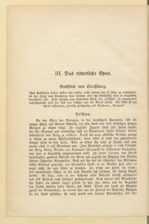 III. Das ritterliche Epos