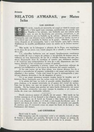 Relatos Aymaras