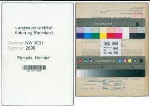 Entnazifizierung Heinrich Fengels, geb. 13.03.1904 (Monteur)