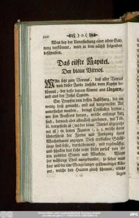 Das eilfte Kapitel. Der blaue Vitriol.
