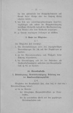 IV. Krankenkasse.