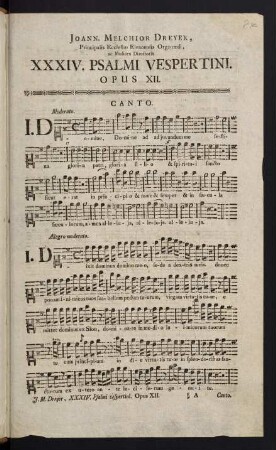 1-42, XXXIV. Psalmi Vespertini. Opus XII. Canto.