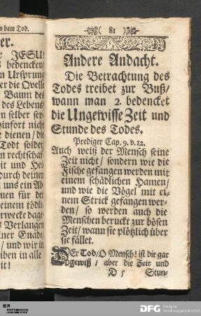 Andere Andacht.