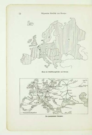 Karte der Bevölkerungsdichte von Europa
