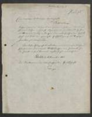 Brief von Naturforschende Gesellschaft (Görlitz) an Regensburgische Botanische Gesellschaft