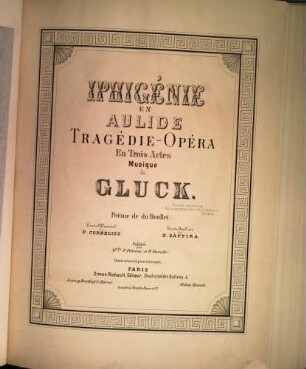 Iphigénie en Aulide : tragédie-opéra en 3 actes