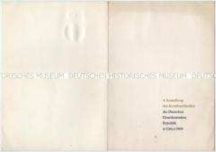 Urkunde für gute Leistungen auf der 4. Ausstellung des Kunsthandwerkes der DDR - Personenkonvolut