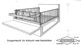 Gruppenbucht für Aufzucht oder Mastkälber