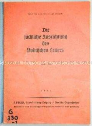 Unterweisung für Amtsträger der NSDAP
