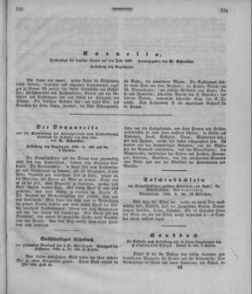Handbuch für Reisende nach Heidelberg und in seinen Umgebungen / von Helmina von Chézy. - 3te Auflage. - Ebend. [Heidelberg : Engelmann, [1838]]