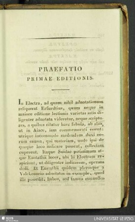 Praefatio Primae Editionis