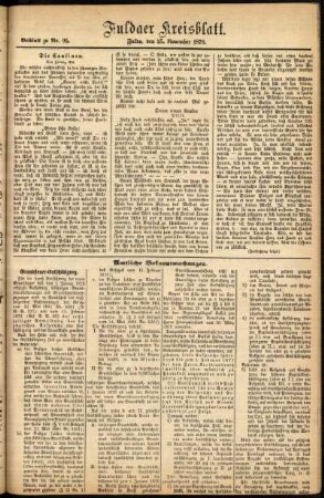 Zweite Ausgabe vom Samstag, den 25. November 1876.