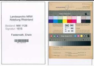 Entnazifizierung Erwin Fastenrath , geb. 15.06.1899 (Feuerwehrmann)