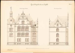 Amtsgericht, Krefeld: Nordansicht, Südansicht