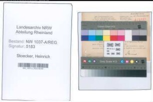 Entnazifizierung Heinrich Stoecker , geb. 25.01.1887 (Stadtoberinspektor)