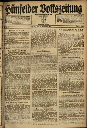 Ausgabe vom Montag, den 19. Dezember 1921.