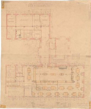 Fischer, Theodor; Würzburg, Münsterplatz; Sparkasse - Grundriss OG