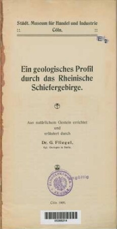 Ein geologisches Profil durch das Rheinische Schiefergebirge