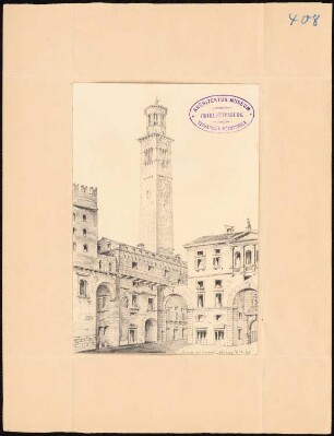 Piazza dei Signori, Verona: Perspektivische Ansicht