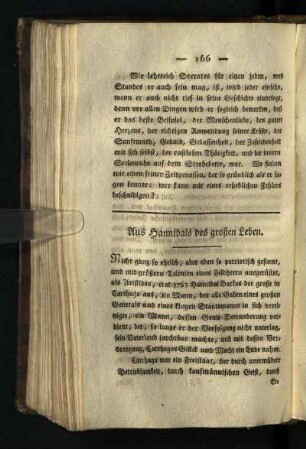 Aus Hannibals des großen Leben