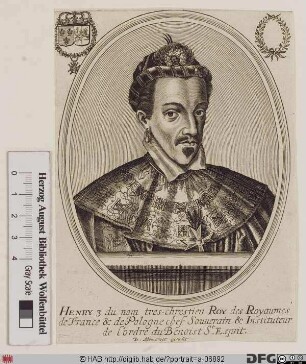 Bildnis Heinrich (Henri) III., König von Frankreich (reg. 1574-89)