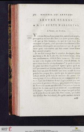 (Lettre CLXXXI - CXC)