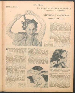 Aprenda a ondularse usted misma : Una clase de belleza por semana