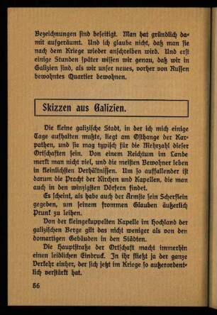 56-63, Skizzen aus Galizien