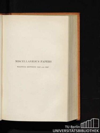 Miscellaneous papers