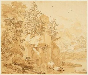 Gebirgslandschaft mit See