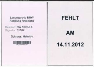 Entnazifizierung Heinrich Schnass, geb. 28.05.1904 (Haendler)