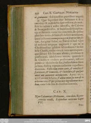 Cap. X. Non Calumniari Molinaeum, cum dicit Romae omnia vendi, Expenditur notarum Caput VII.