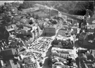 Bonn, Marktplatz mit Rathaus