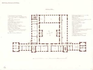 Stengel, Georg von; Amberg / Oberpfalz (Bayern); Schullehrer-Seminar - Grundriss EG