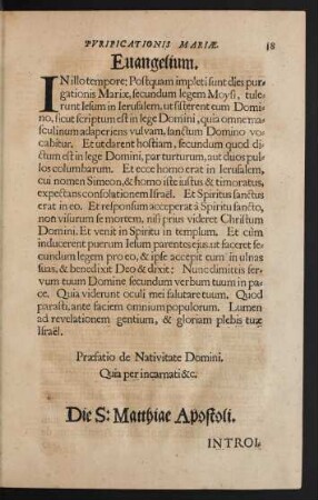 Die S: Matthiae Apostoli.