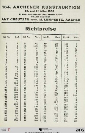 Richtpreise