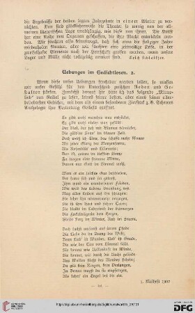 Uebungen im Gedichtlesen, [2]
