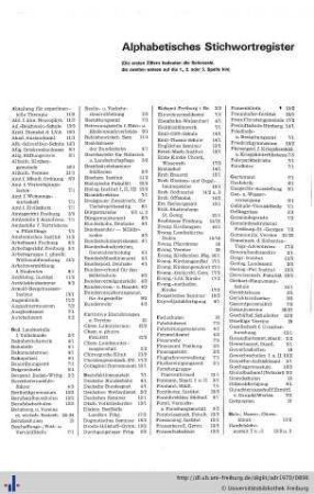 Alphabetisches Stichwortregister.