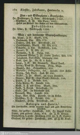 Aubergen, Hotels, Gasthöfe, …